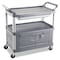Rubbermaid Commercial Brushed Aluminum/Structural Foam, 300 lb Load Capacity, 3 Shelves, 20" W FG409400GRAY - alternate 1